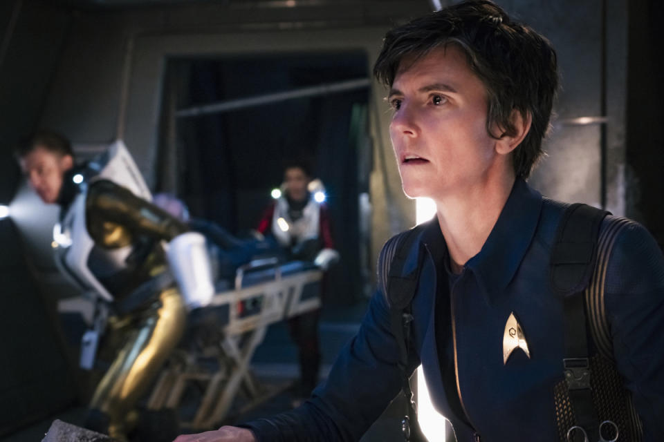 Tig Notaro as Chief Engineer Reno on "Star Trek: Discovery" in the CBS All Access series. <cite>Jan Thijs/CBS</cite>